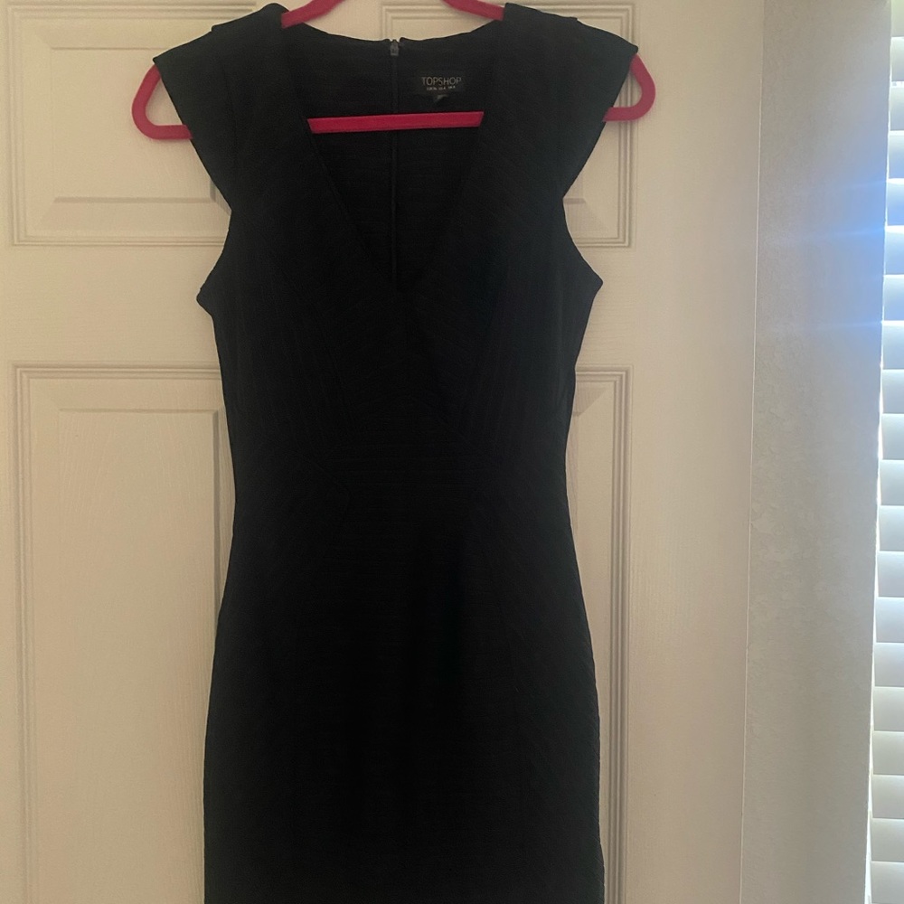 Topshop black bodycon dress